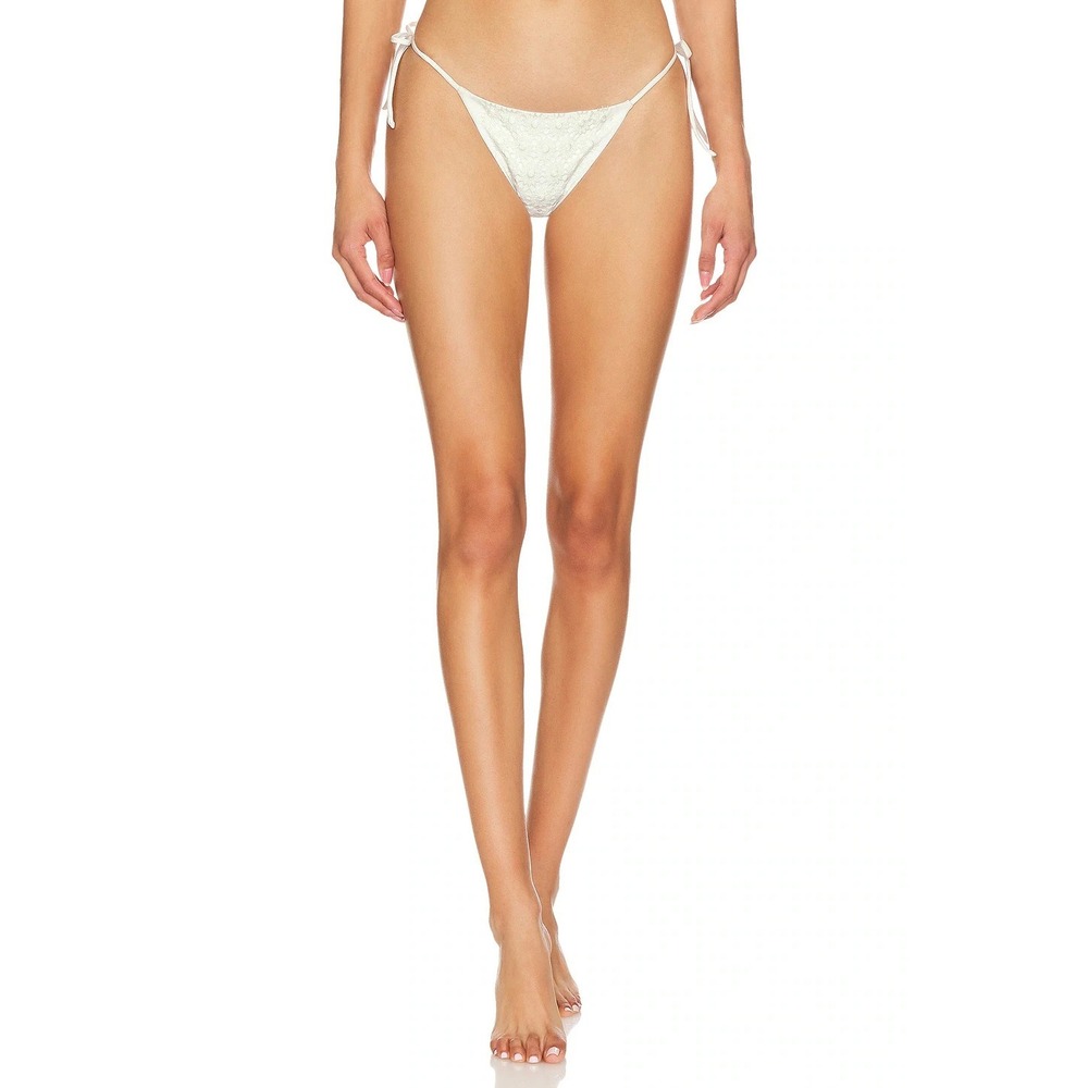 Peixoto Women's Adora Tie Bikini Bottom Daisy Dream White Size Medium NWT
